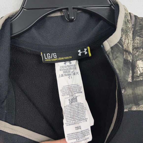 Under Armour Sweatshirt Women Large Camouflage Fleece Pullover Hunting Mossy Oak - Picture 4 of 12